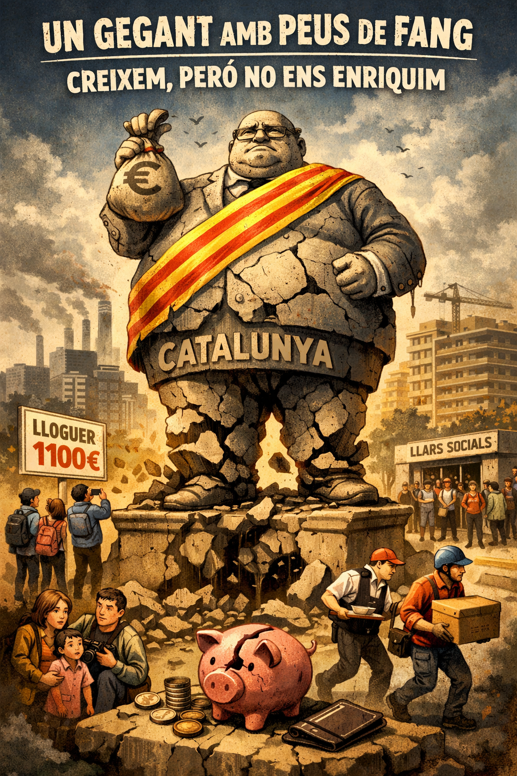 El PIB puja, però la gent va més justa: per què Catalunya es fa més gran sense fer-se més rica